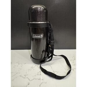 Coleman Vacuum Bottle Stainless Steel (black) 25oz Thermos With Strap NEW